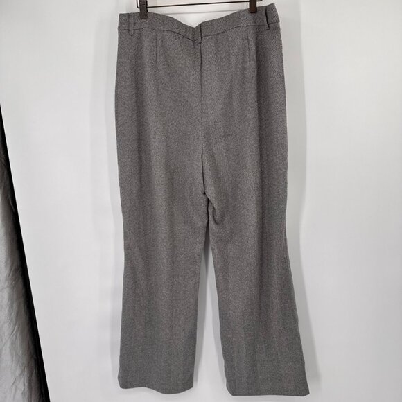 Vero Moda Womens Grey Melange herringbone Wide Trousers pants size 12 new $75 - Picture 12 of 16